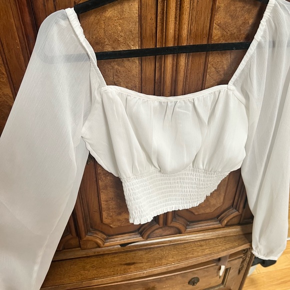 NA-KD WHITE BLOUSE NWOT - Picture 4 of 4